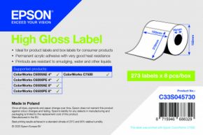 C33S045730 - High Gloss Label - 105mm x 210mm 